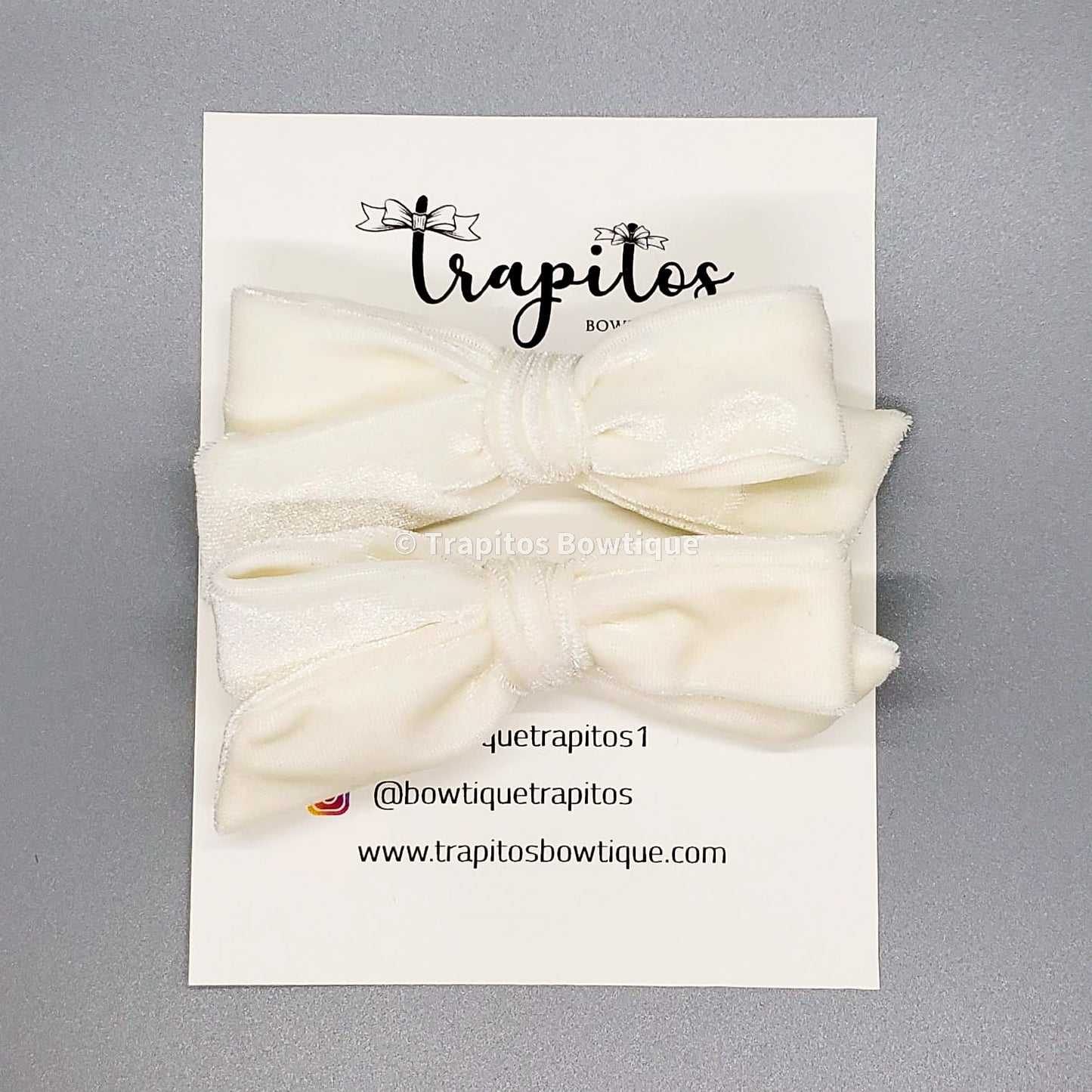 Set Colitas Beige / Terciopelo