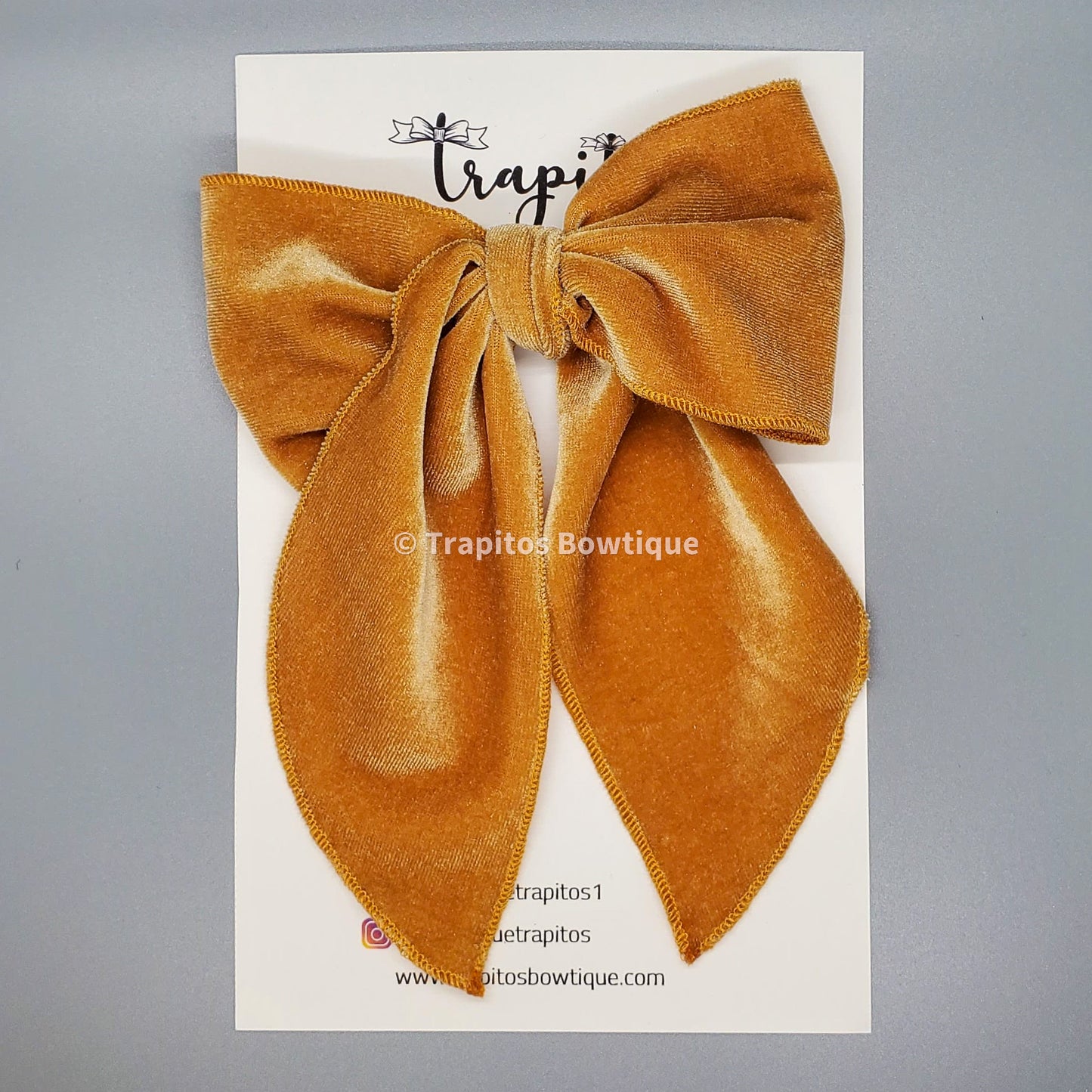 Ballerina Bow Mostaza Claro / Terciopelo