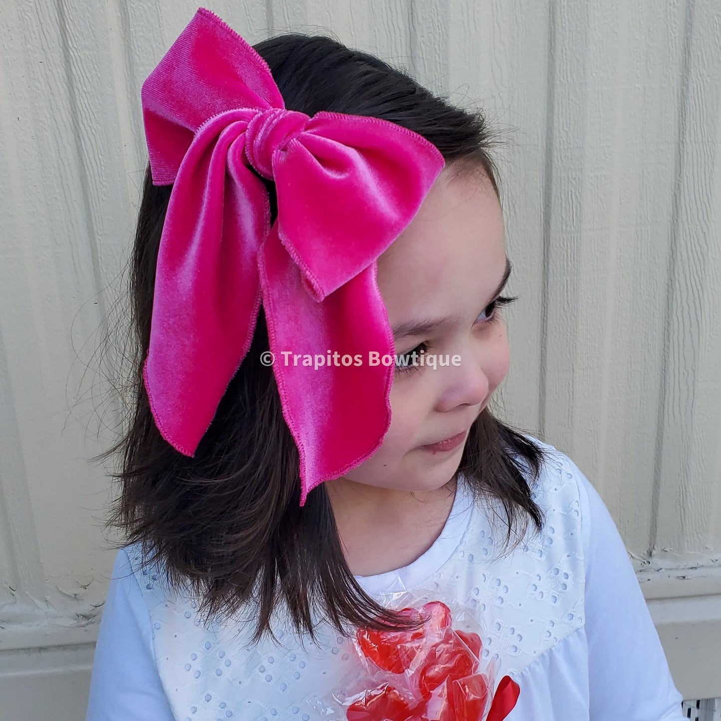 Ballerina Bow Fushia / Terciopelo