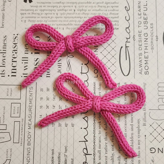 Pink | Pigtail Set - Crochet Bow