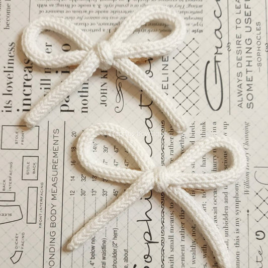 White | Pigtail Set - Crochet Bow