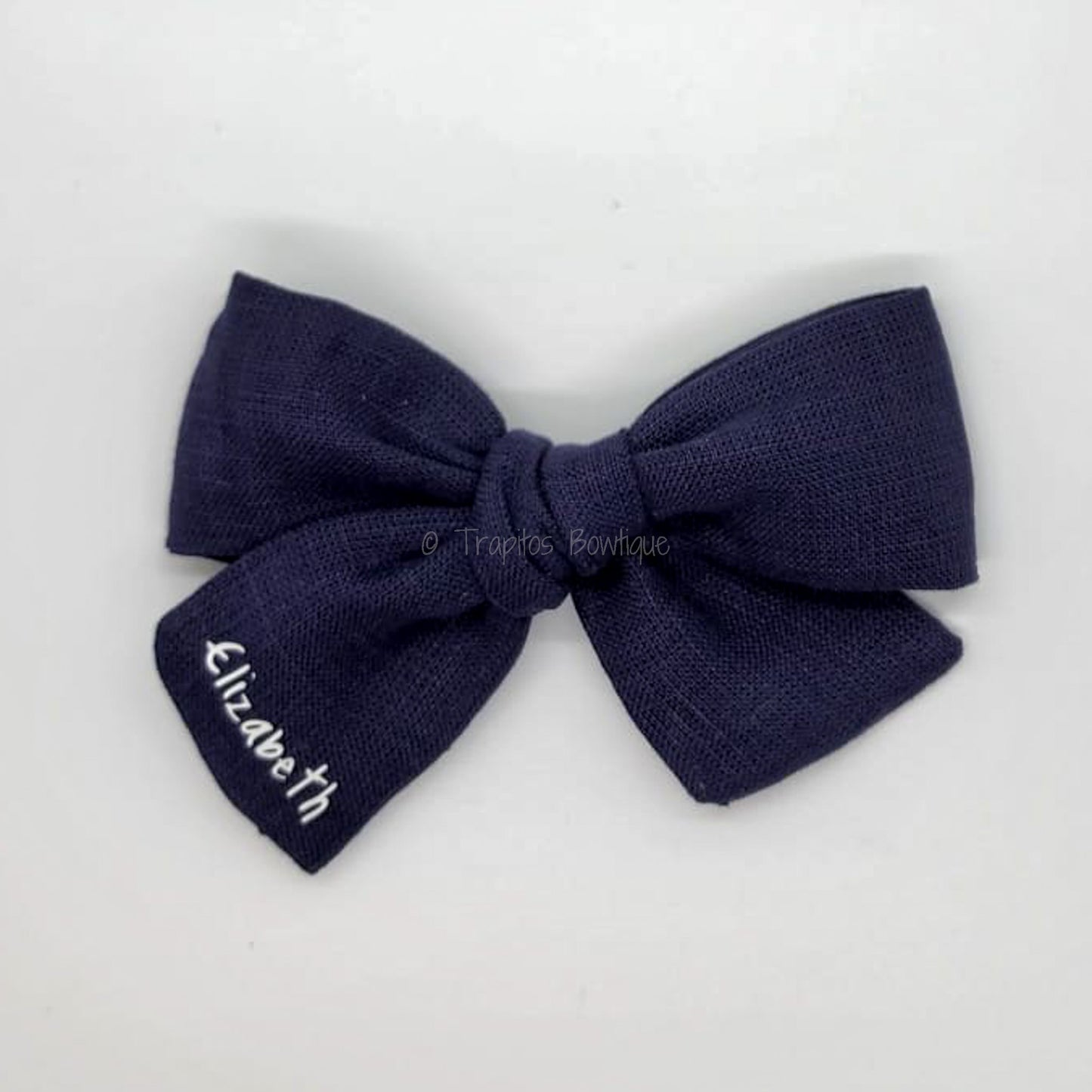 Lino Azul Marino Personalizado | Remolino Mediano