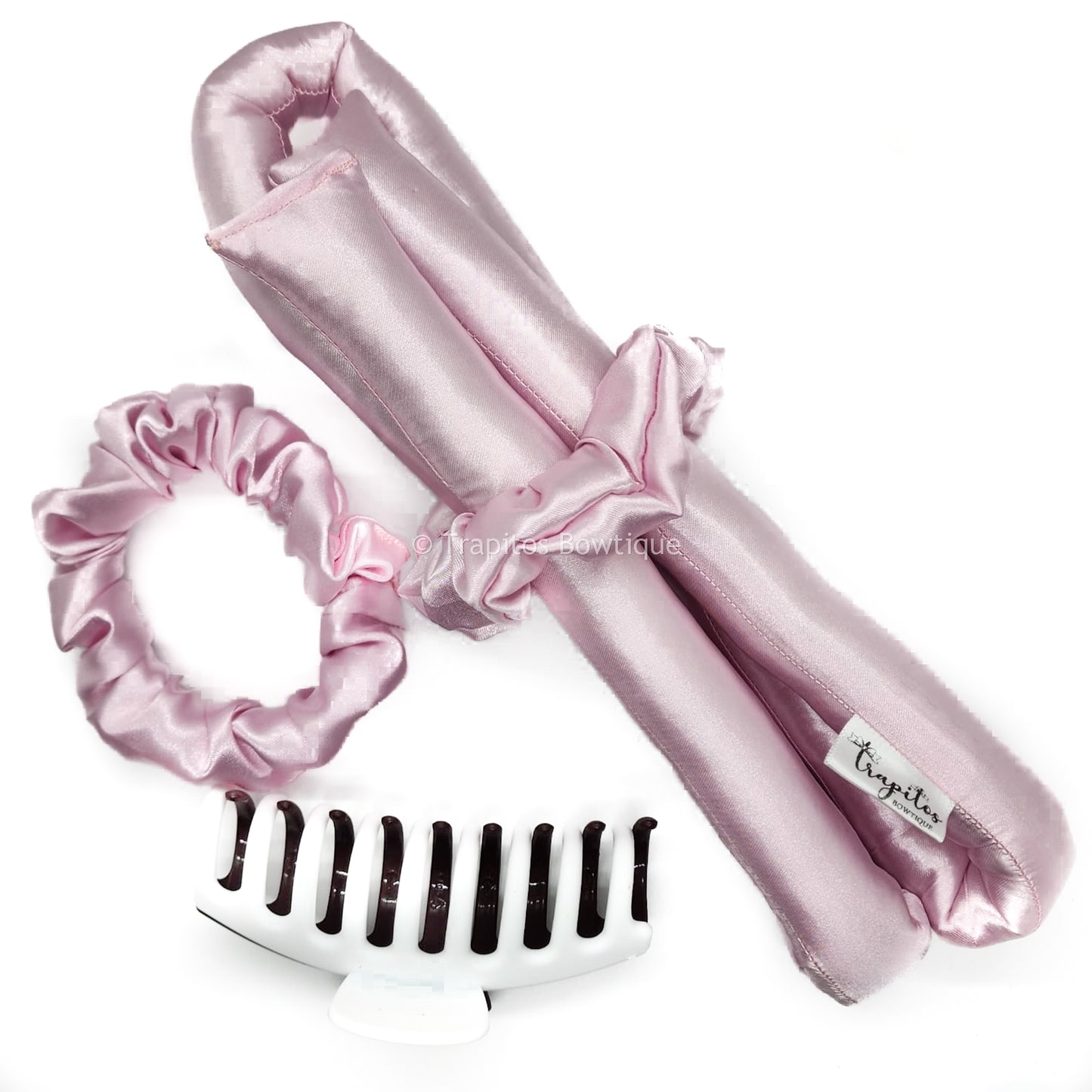 Heatless Curls / Pink Satin