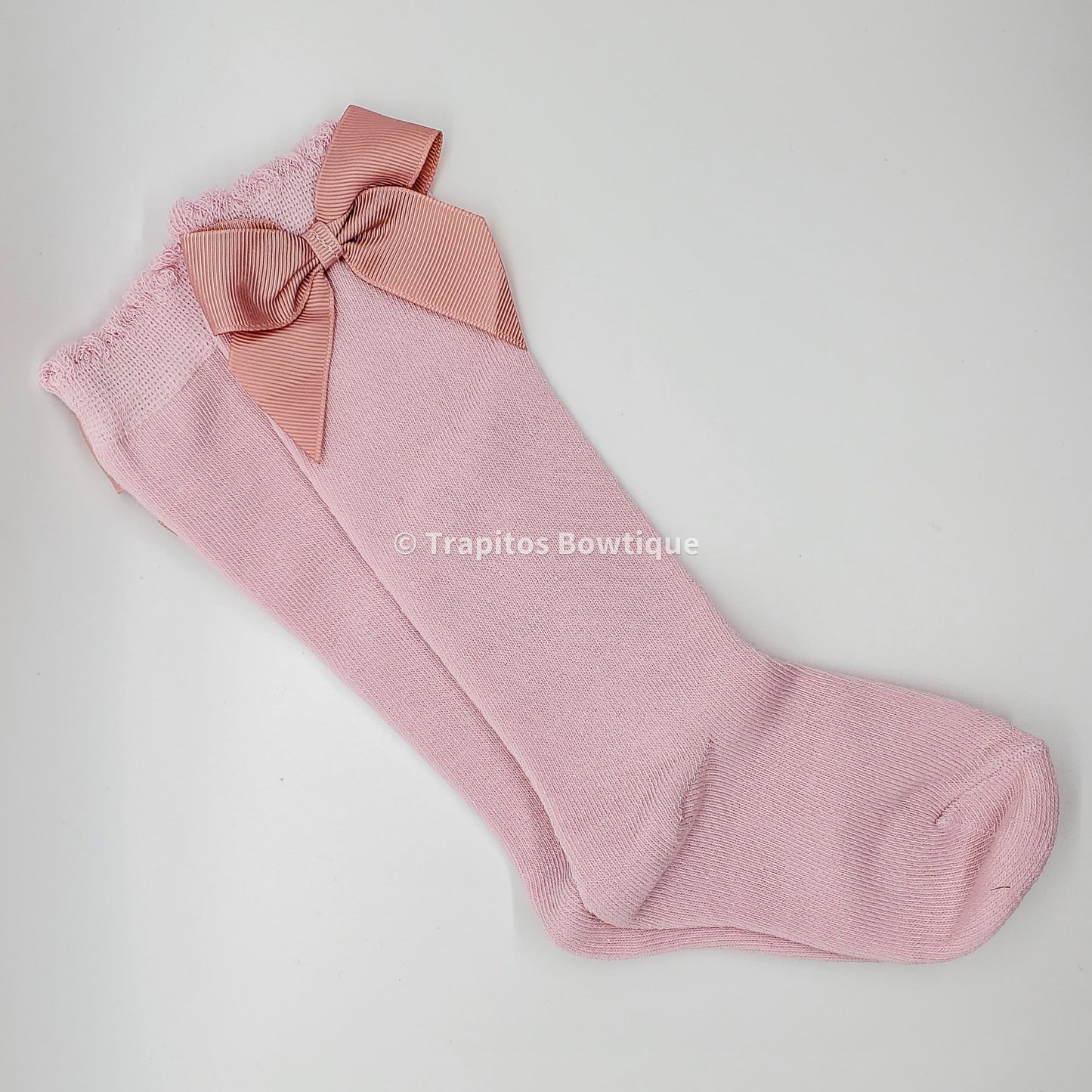 Medias Altas con Moño / Rosa