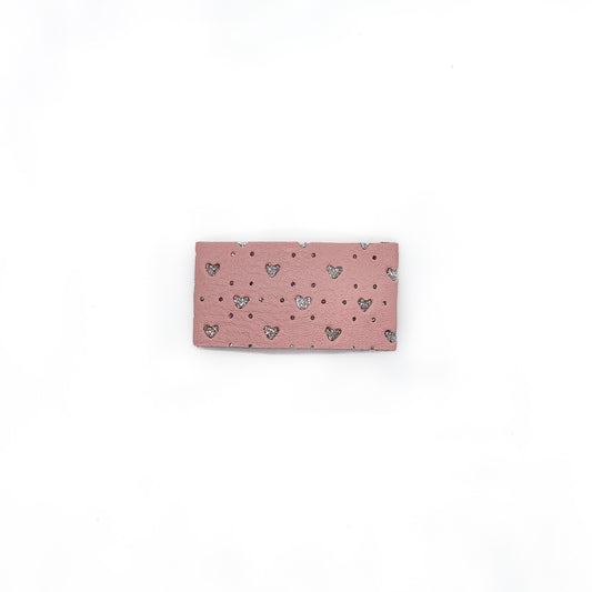 Rosa Corazones Glitter