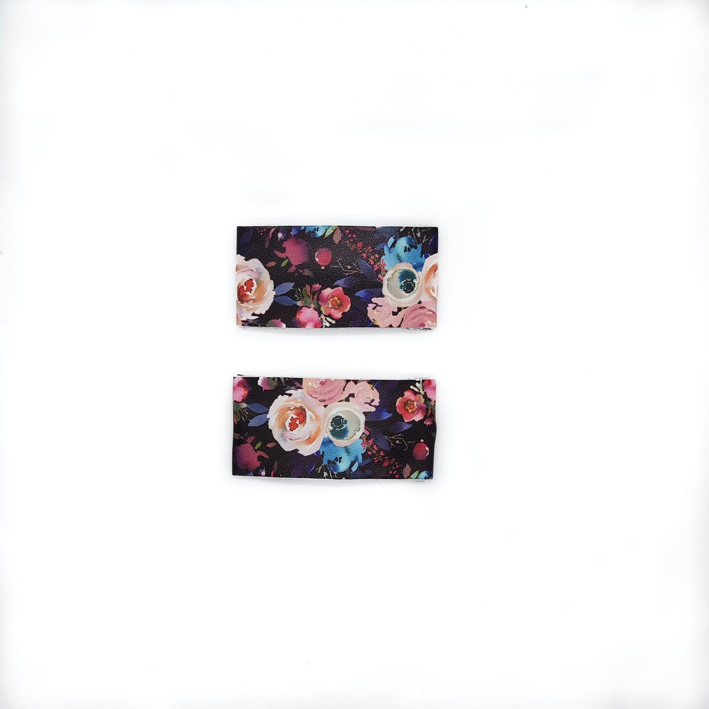 Set Floral Elegante Fondo Negro