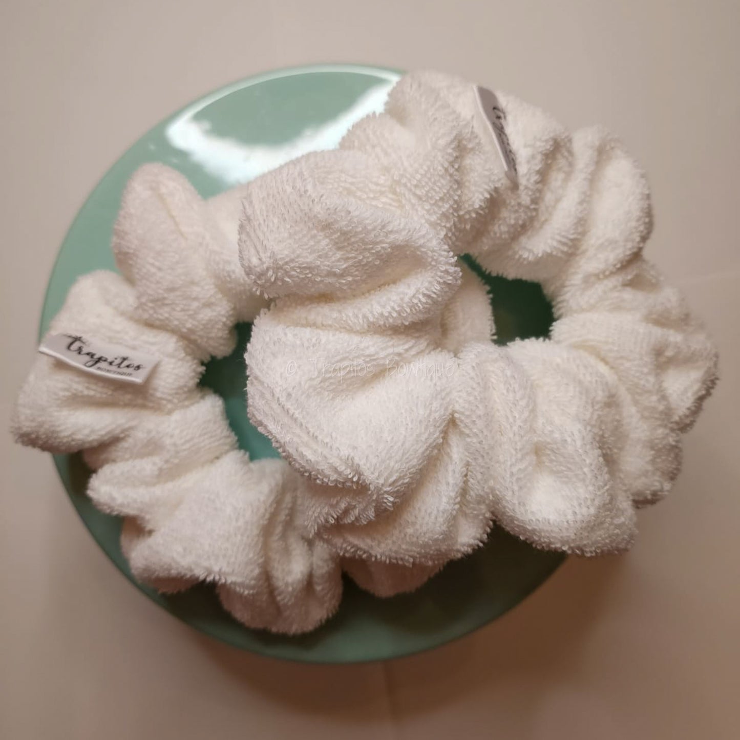 White Towel Scrunchie