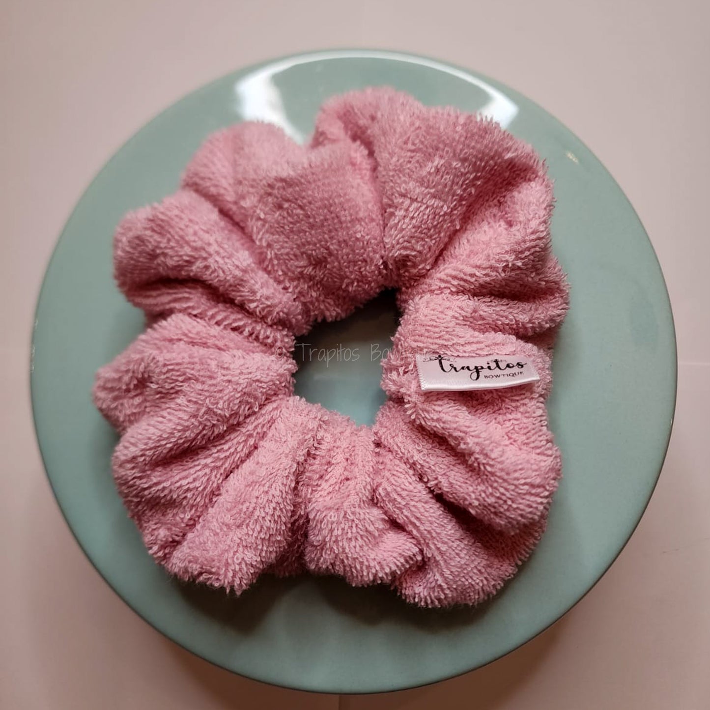 Pink Towel Scrunchie
