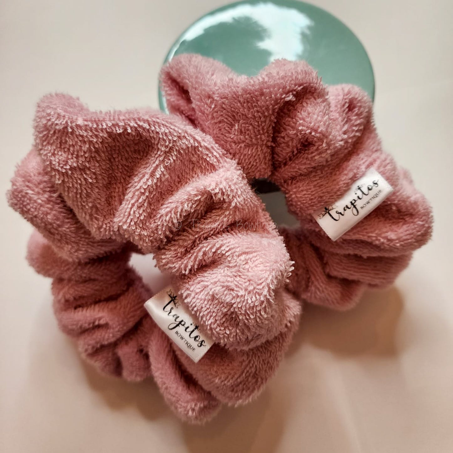 Pink Towel Scrunchie