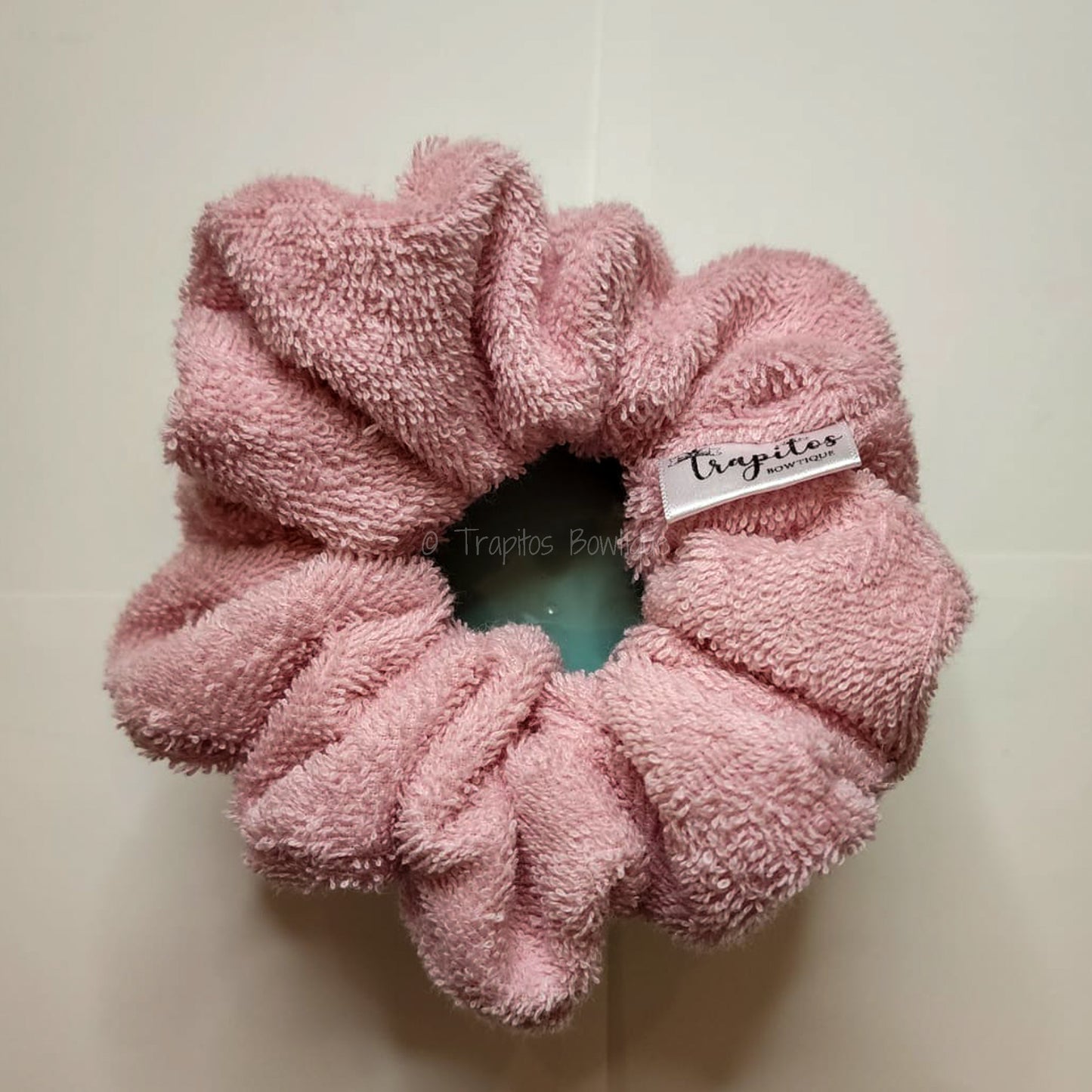 Pink Towel Scrunchie