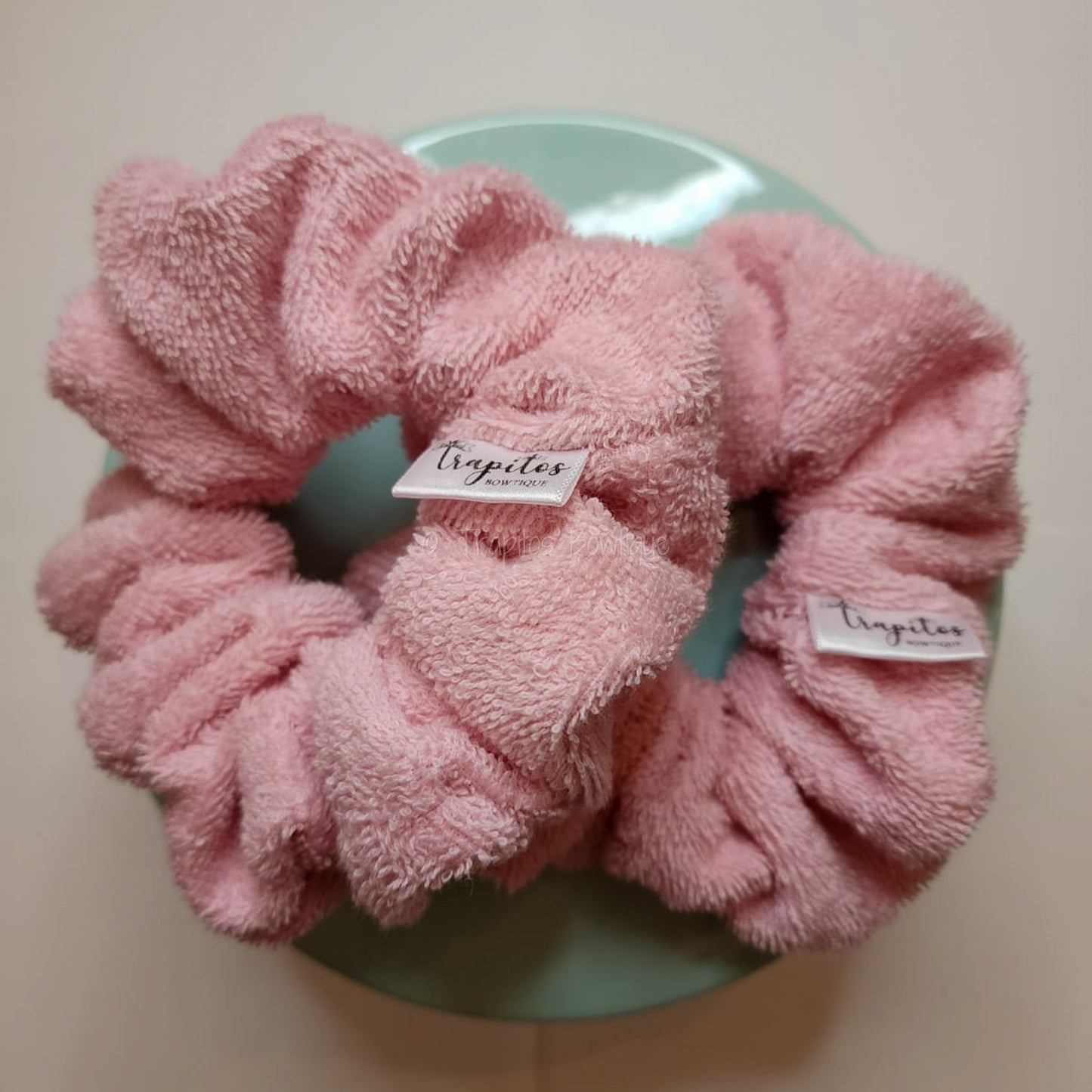 Pink Towel Scrunchie