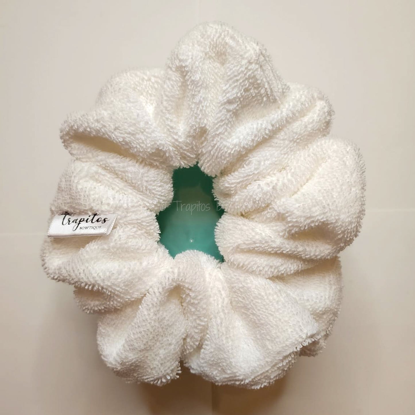 White Towel Scrunchie