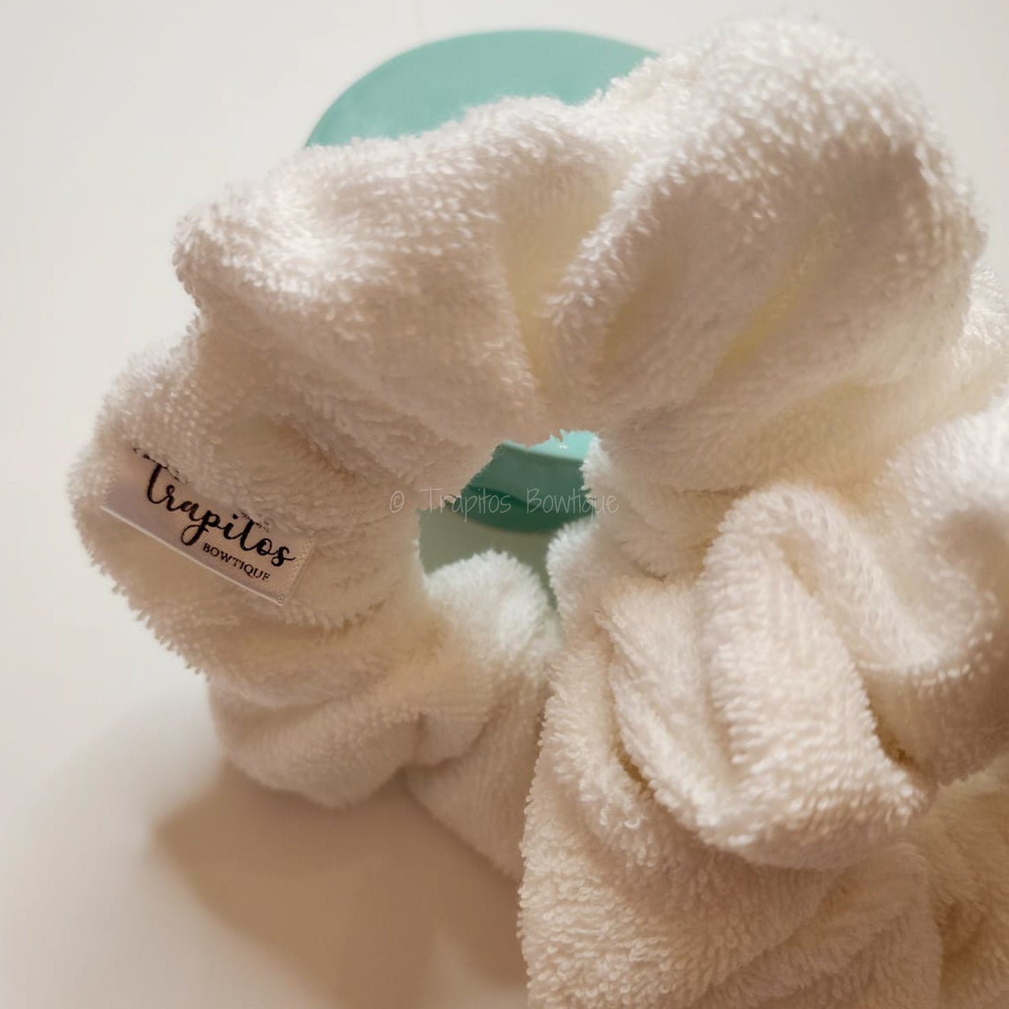 White Towel Scrunchie