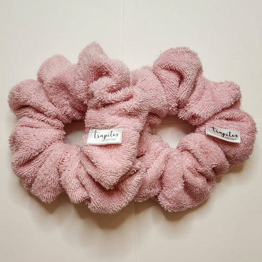 Pink Towel Scrunchie