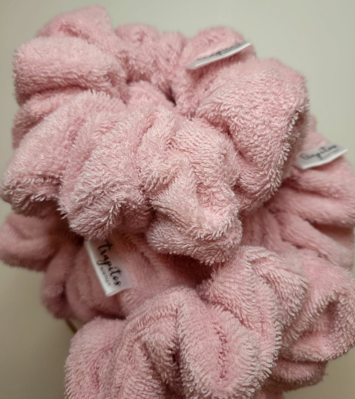 Pink Towel Scrunchie