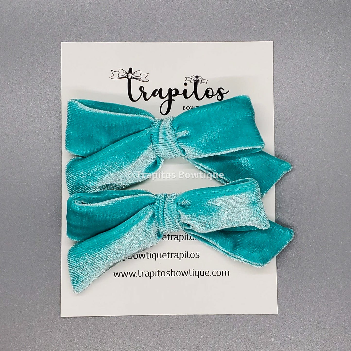 Set Colitas Menta / Terciopelo