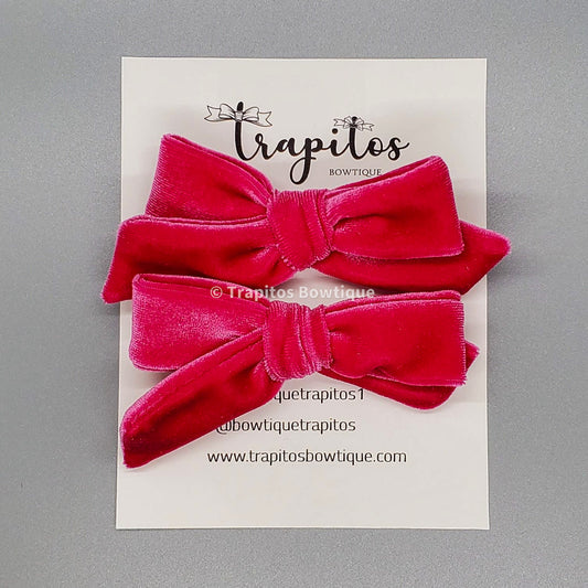 Set Colitas Fushia / Terciopelo