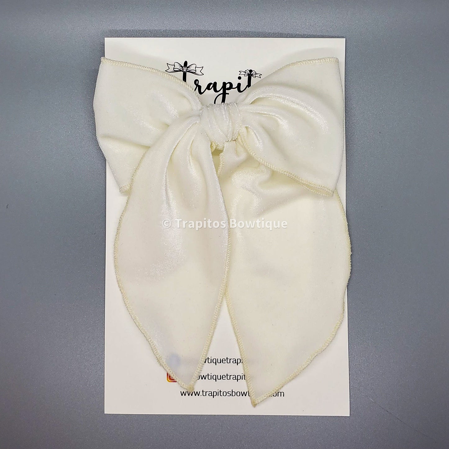 Ballerina Bow Beige / Terciopelo