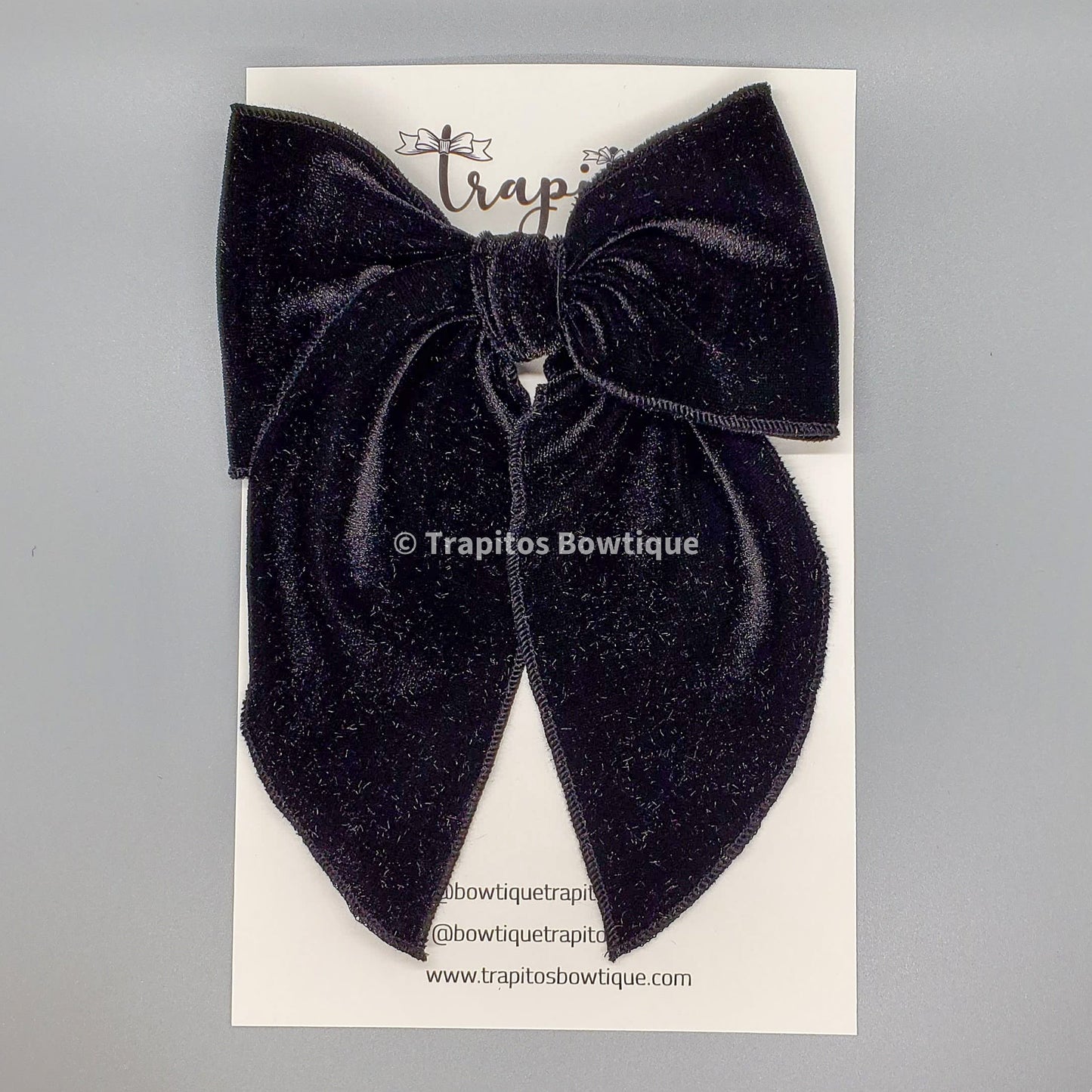 Ballerina Bow Negro / Terciopelo