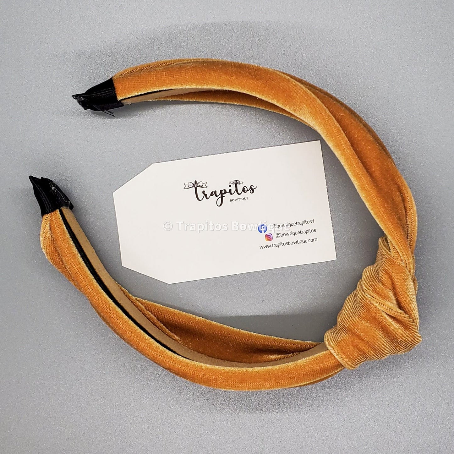 Diadema Mostaza Claro / Terciopelo