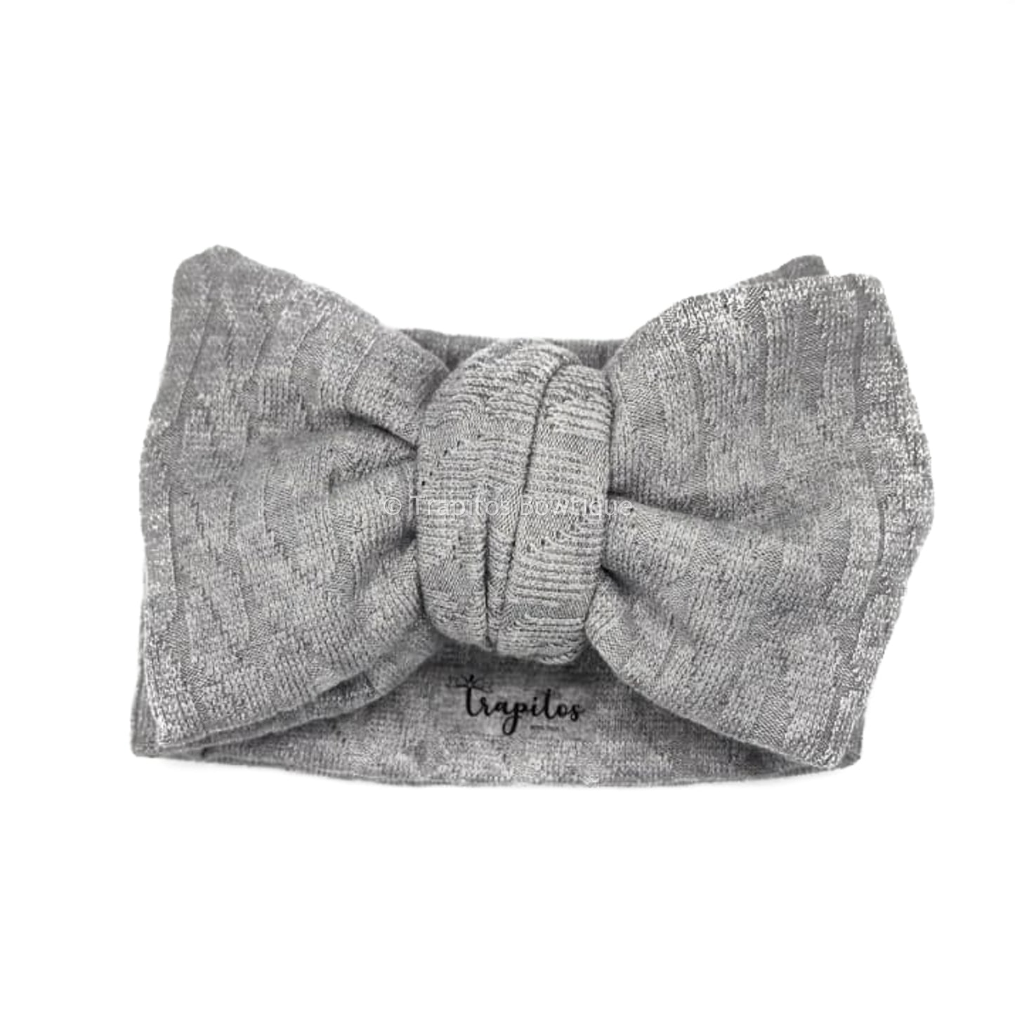 Gris Headwrap Bow